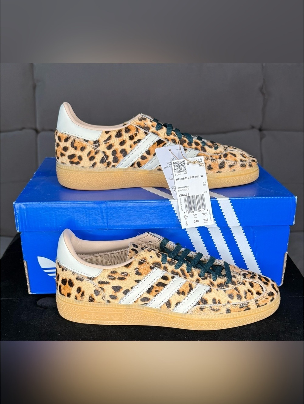 Adidas Leopard Print Handball Spezial Gum Shoes Women’s Size 7 KI6678 (158)